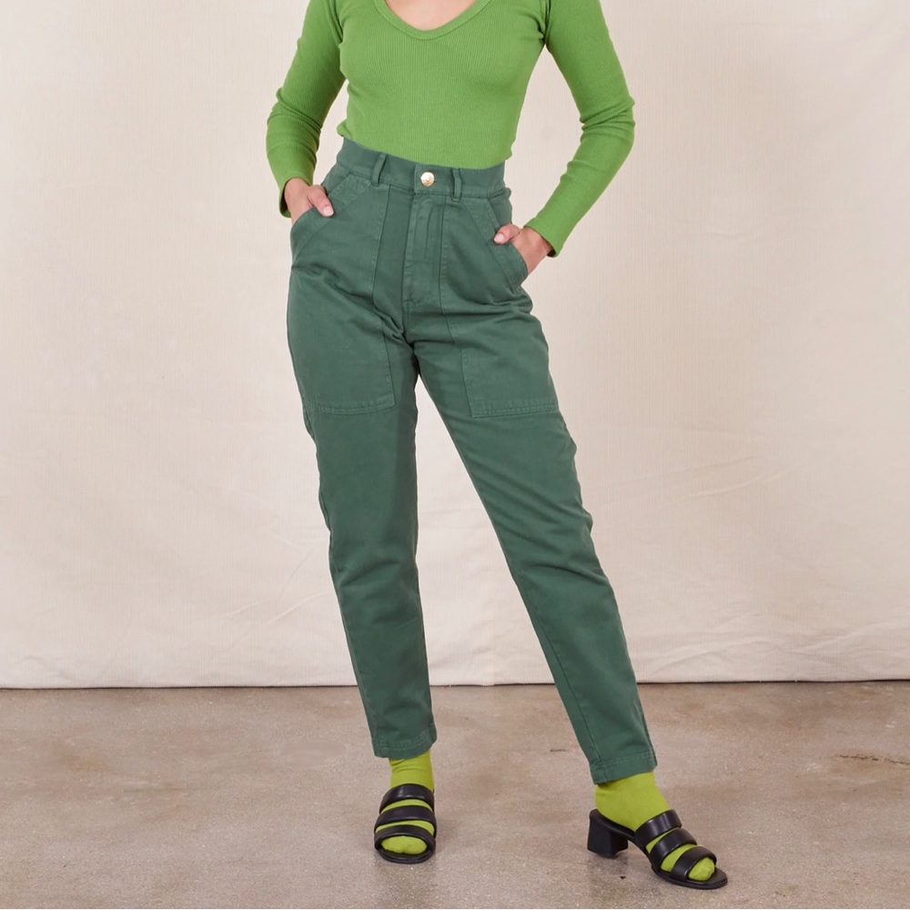 Big Bud Press Pencil Pants Dark Emerald Green